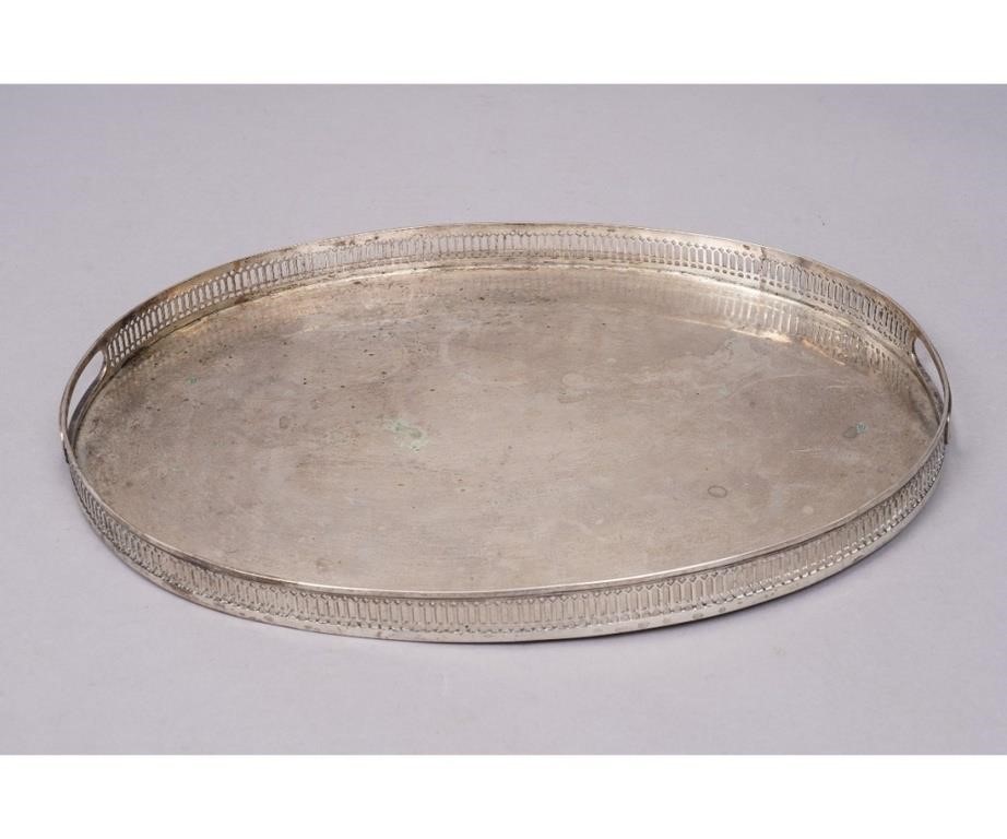 Oval sterling silver platter