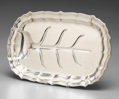 Oval sterling tray, tree and