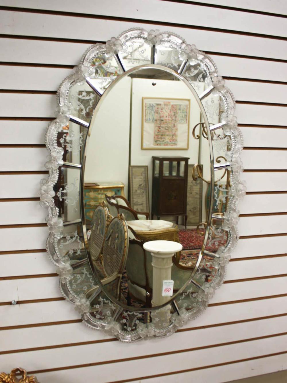 OVAL VENETIAN WALL MIRROR, IN