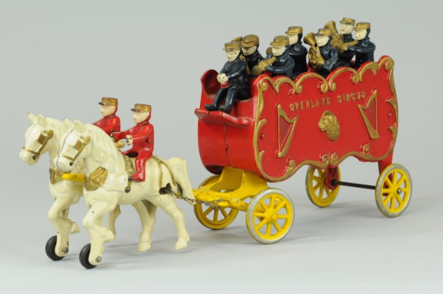 OVERLAND CIRCUS BAND WAGON Hubley