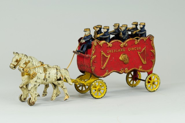 OVERLAND CIRCUS BAND WAGON Hubley