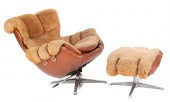 OVERMAN LOUNGE CHAIR AND OTTOM