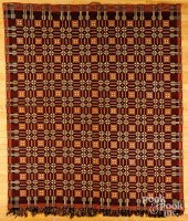 OVERSHOT COVERLET, MID 19TH C.
