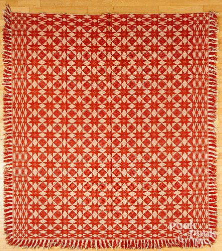 OVERSHOT COVERLET, MID 19TH