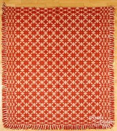 OVERSHOT COVERLET, MID 19TH C.