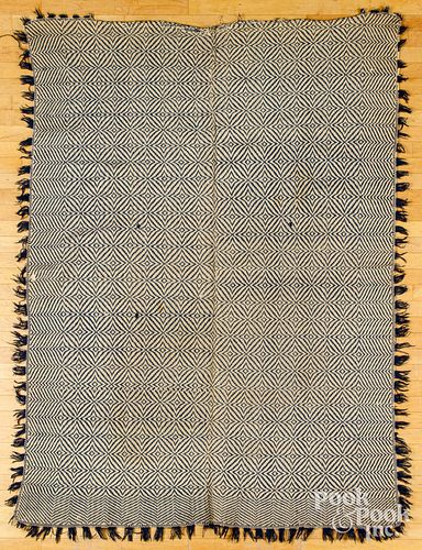 OVERSHOT COVERLET, MID 19TH