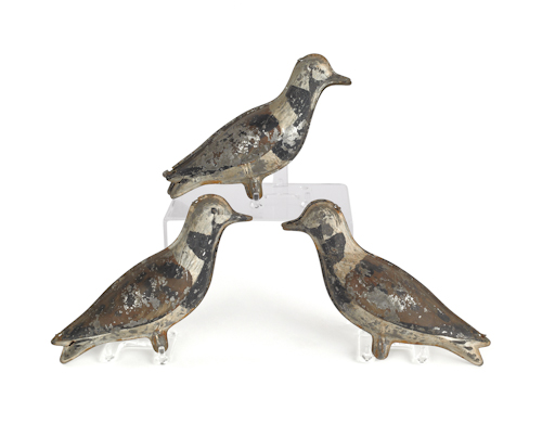 Oversize painted tin quail 20th