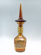 OVERSIZED AMBER BOHEMIAN GLASS