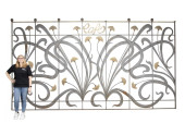 OVERSIZED IRON 'CAFE' GRILL W/