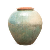 OVERSIZED MOTTLED TEAL GLAZED