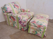 OVERSIZED UPHOLSTERED ARM CHAI