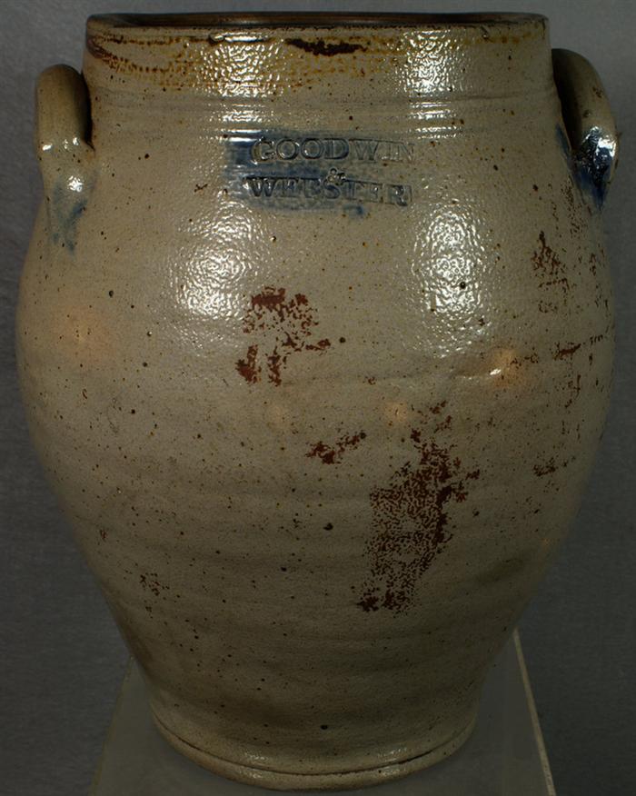 Ovoid stoneware jar, Stamped