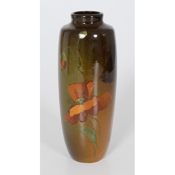 Owens Brown Glaze Vase American a