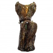 OWENS POTTERY MAJOLICA FLAMING