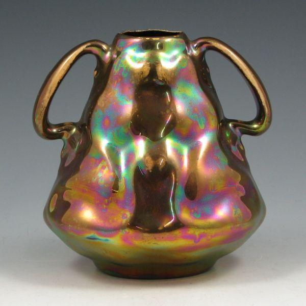 Owens Venetian handled vase with