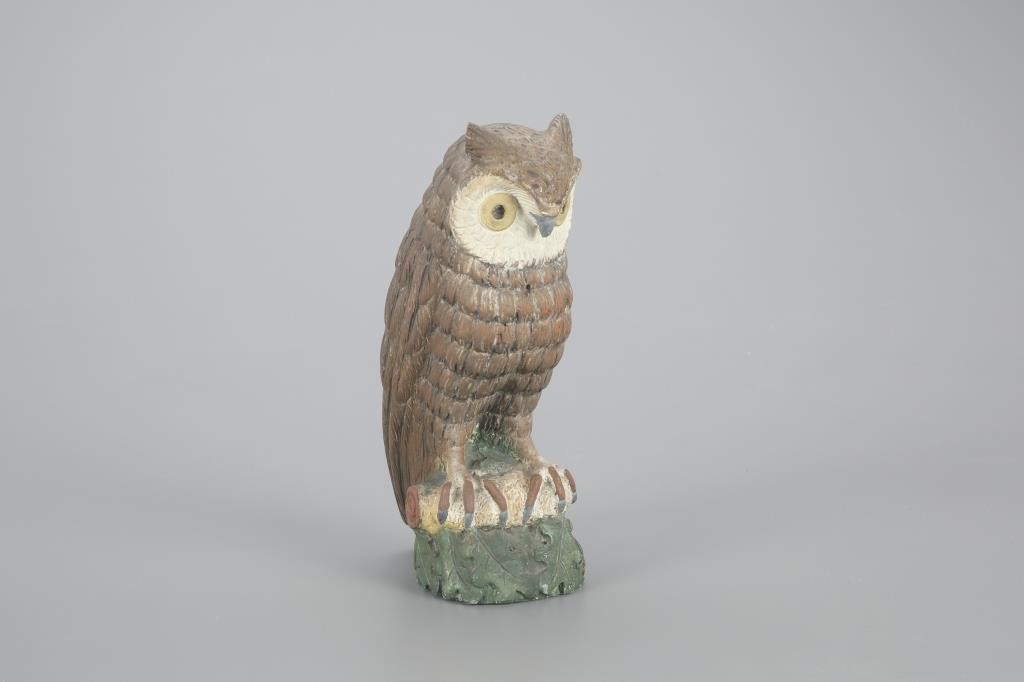 OWL CARVINGc. 1920 11 in. tall A