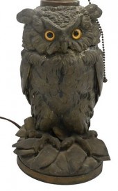OWL LAMPOwl Lamp, having glass