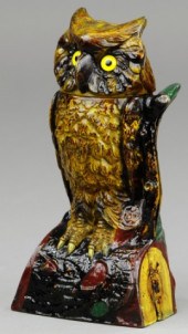 OWL TURNS HEAD MECHANICAL BANK