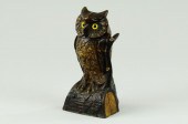 OWL TURNS HEAD MECHANICAL BANK