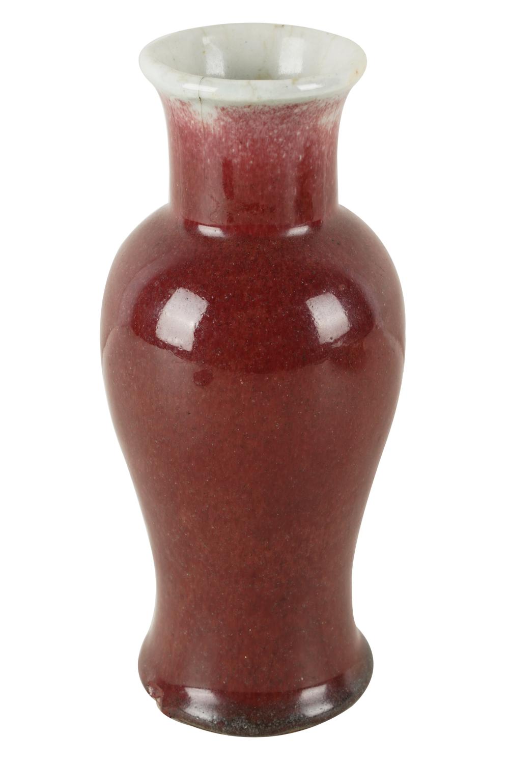 OXBLOOD VASEunmarked; Condition: