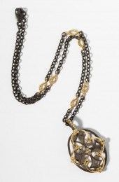 OXIDIZED SILVER AND 18 KARAT Y