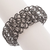 OXIDIZED SILVER BRACELET, "JAR