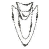 OXIDIZED STERLING SILVER NECKL