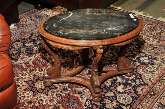 OYNX TOP LAMP TABLE. Oval top