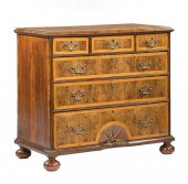 OYSTER VENEER WALNUT CHEST-OF-
