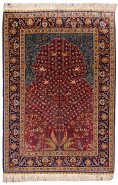 OZIPEK HEREKE SILK RUG (TREE O