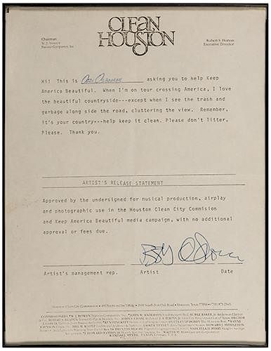 OZZY OSBOURNE SIGNED ARTIST'S