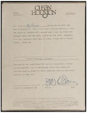 OZZY OSBOURNE SIGNED ARTIST'S