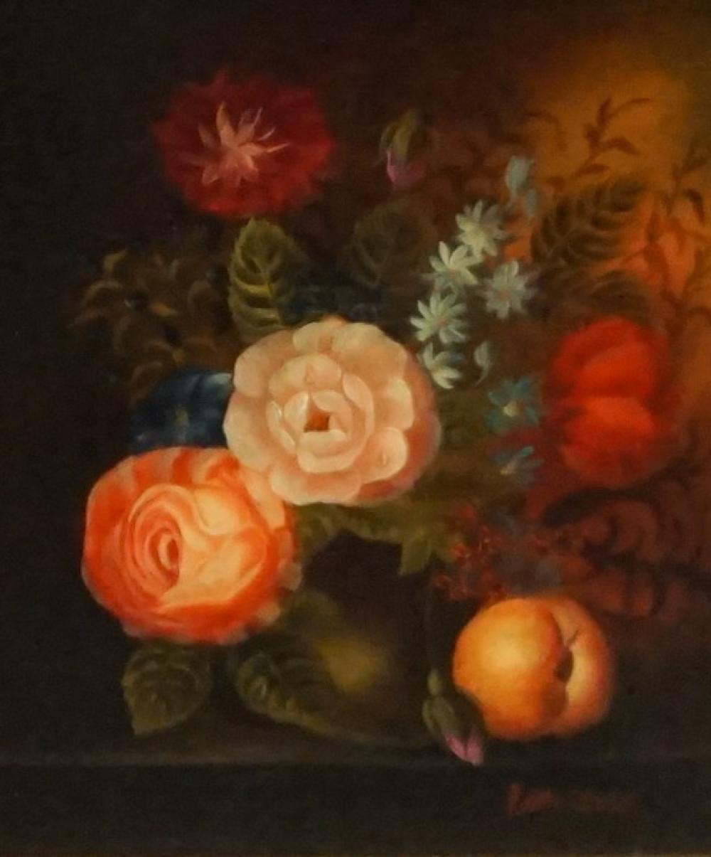 P. AMBROSIA VASE WITH FLOWERS,