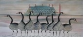 P BUCKLEY MOSS, GEESE AT SUNRI