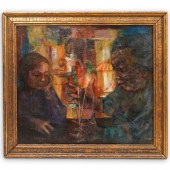 P. MARCUS (AMERICAN) OIL ON CA