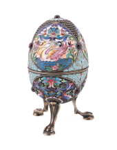 P. OVCHINNIKOV SWAN ENAMEL GEM