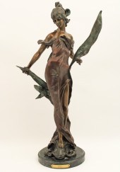 P. ROCHE,  POLYCHROME BRONZE F