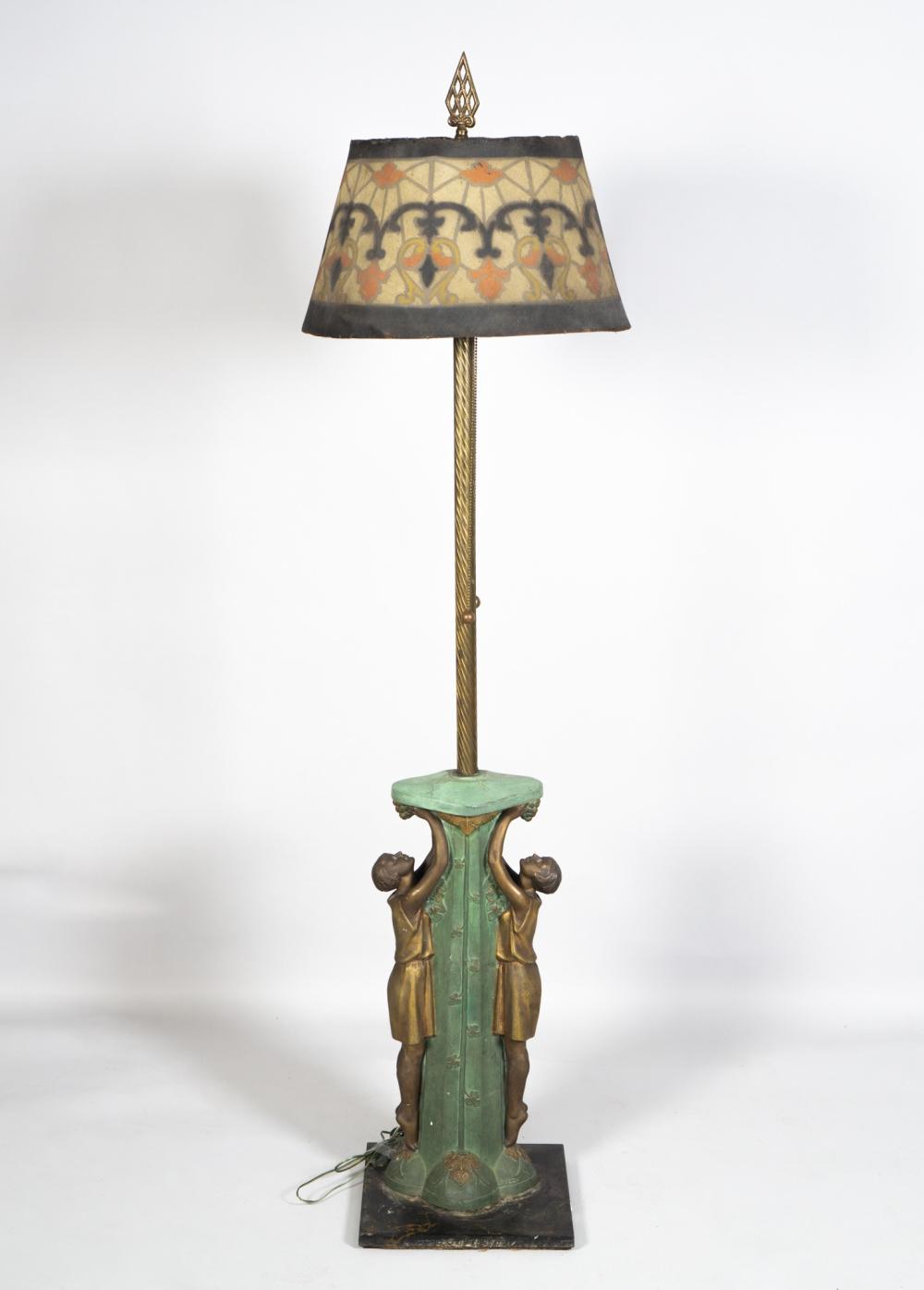 P. SEGA ART DECO CAST METAL AND