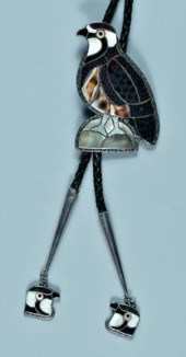 P. Sheyka bolo tie, silver sli