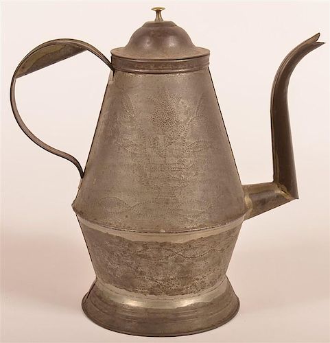 PA 19TH CENT. PUNCHED TIN COFFEE