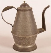 PA 19TH CENT. PUNCHED TIN COFF