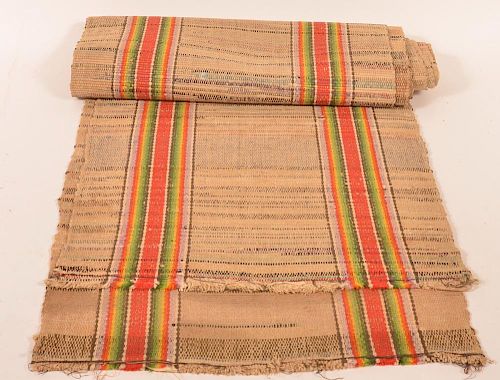 PA 19TH CENTURY COLORFUL RAG CARPET