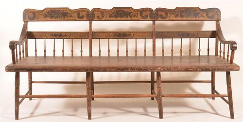 PA 19TH CENTURY HALF SPINDLE-BACK