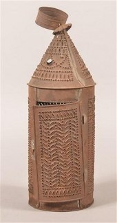 PA 19TH CENTURY PUNCHED TIN CA