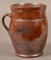 PA 19TH CENTURY REDWARE APPLE