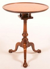 PA CHIPPENDALE WALNUT TILT TOP