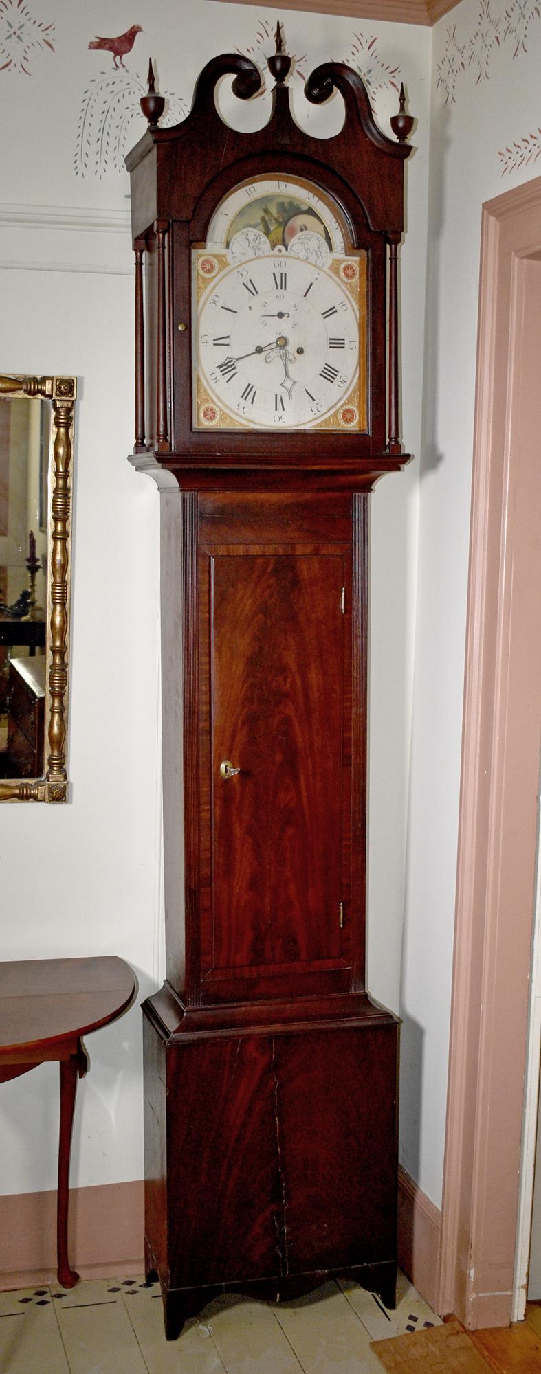 PA FEDERAL GRANDFATHER CLOCK.
