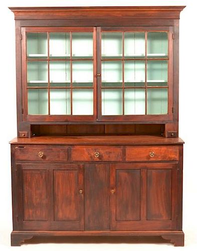 PA FEDERAL WALNUT TWO PART DUTCH
