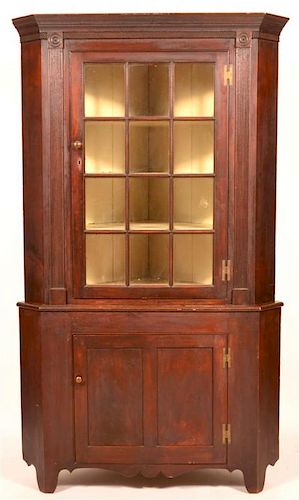 PA FEDERAL WALNUT TWO PART CORNER