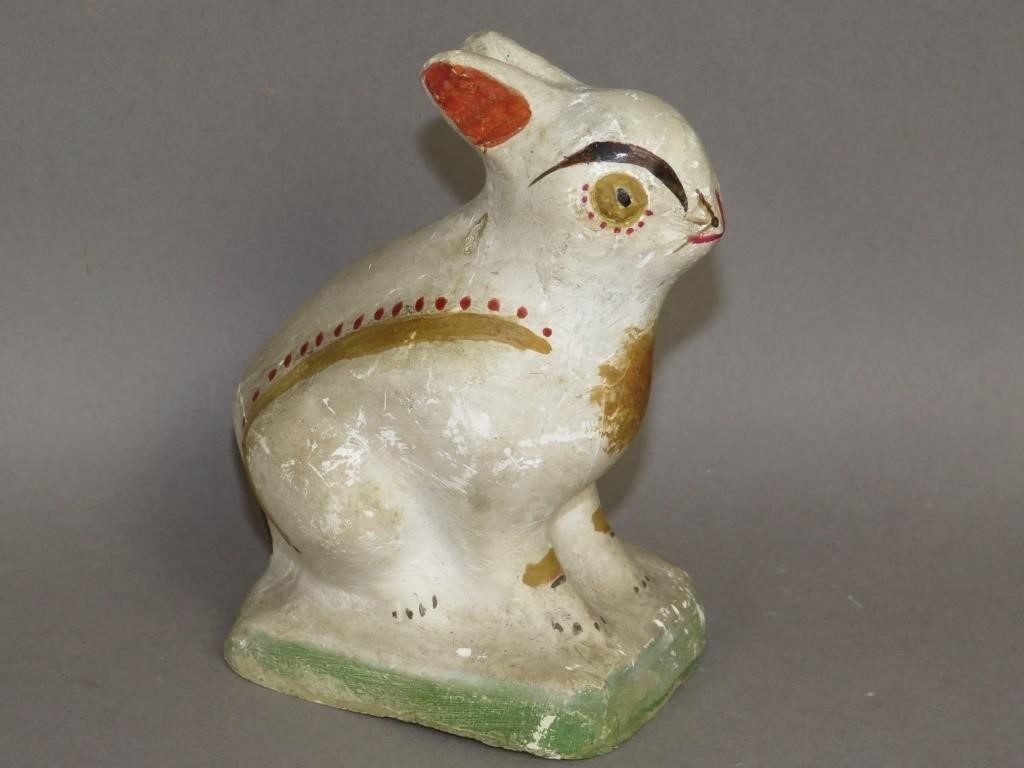 PA GERMAN CHALKWARE SEATED